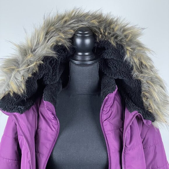 Ashley Stewart Burgundy Winter Coat Size 18/20 - Picture 6 of 8